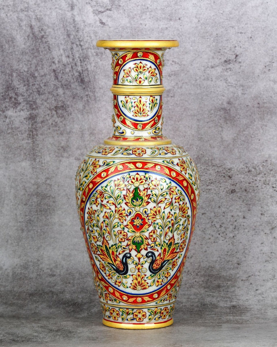 Handcrafted Marble Flower Vase 14 (One Piece) — false