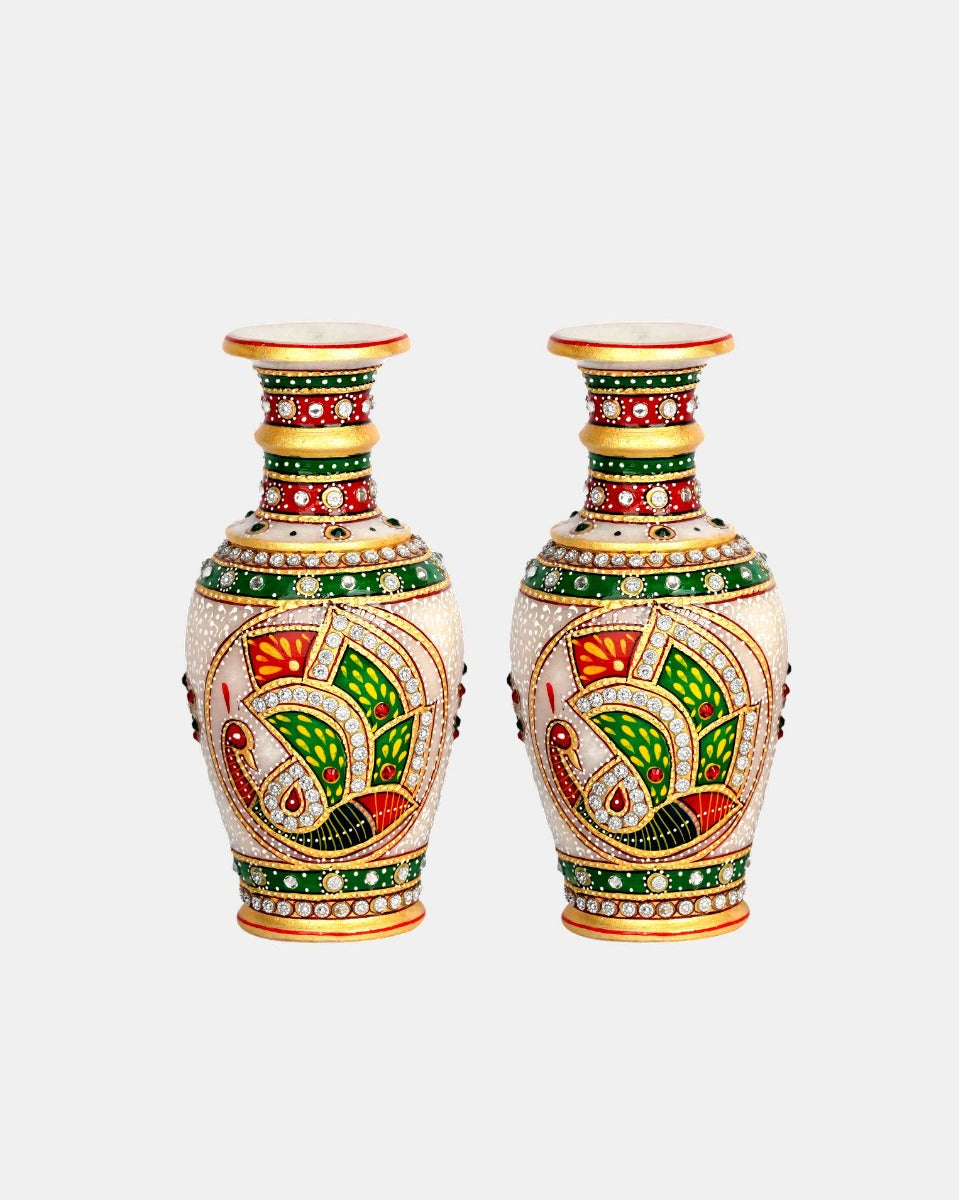 Marble Handcrafted Minakari Vase — false