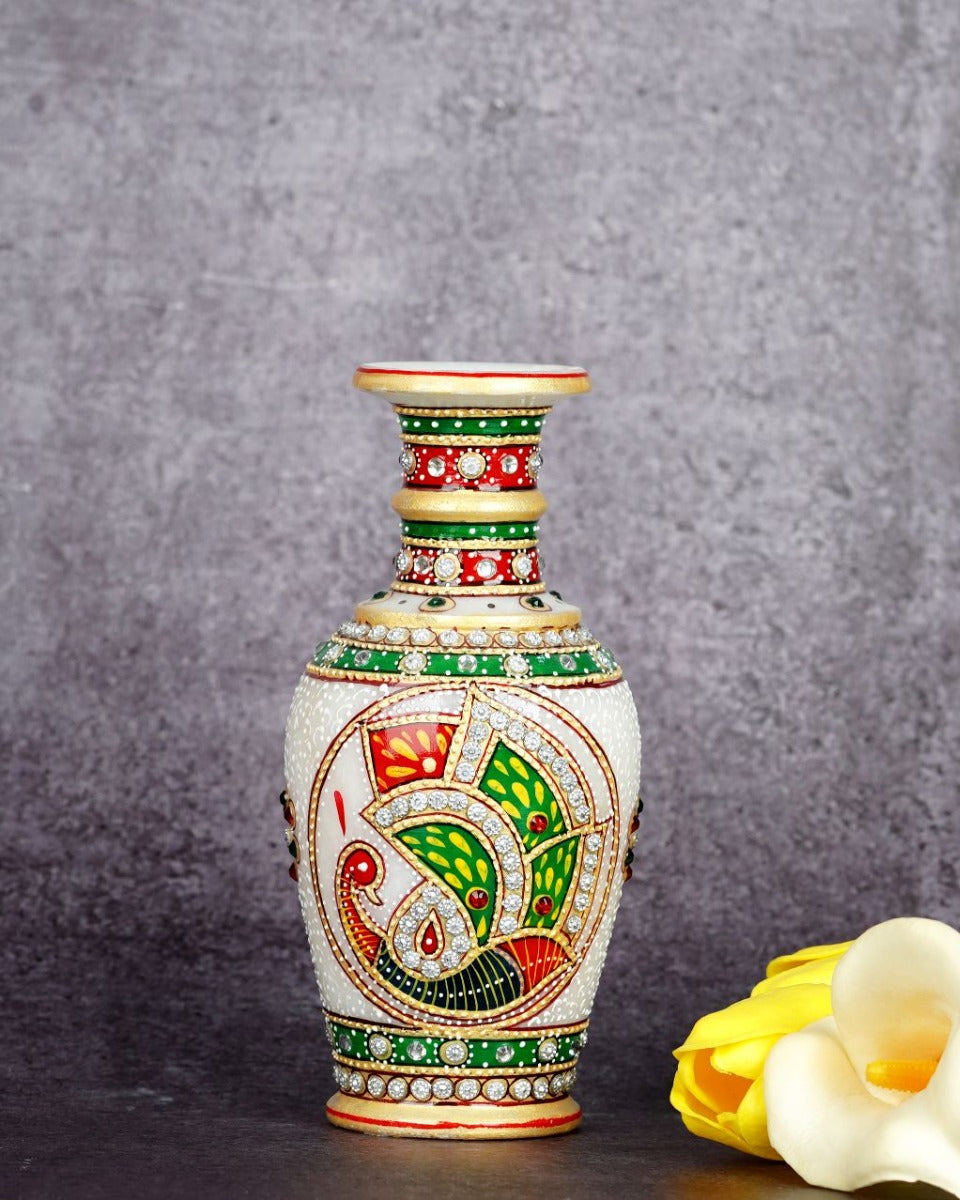 Marble Handcrafted Minakari Vase — false