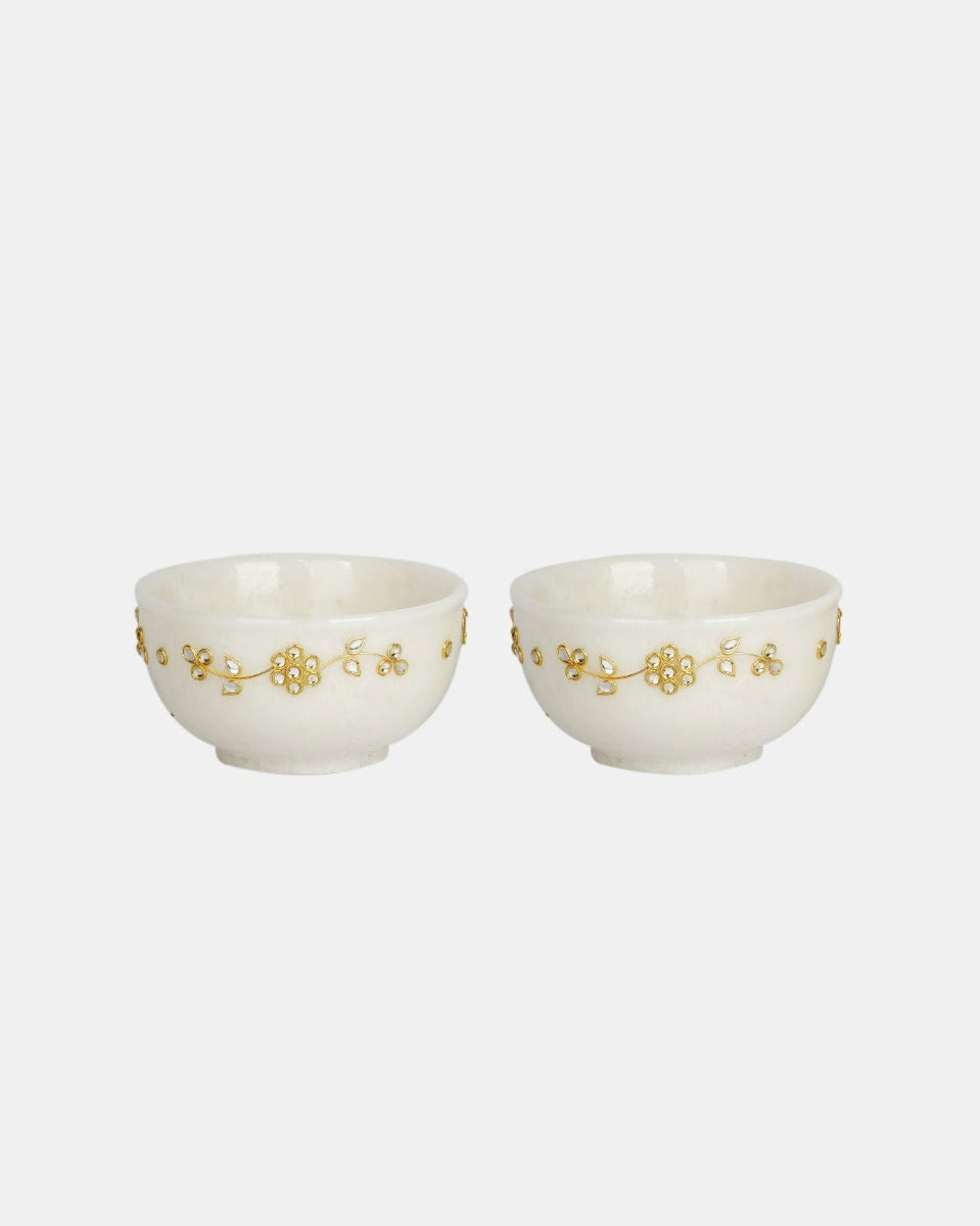 Marble Handcrafted Inlay Bowl Set of 2 — false