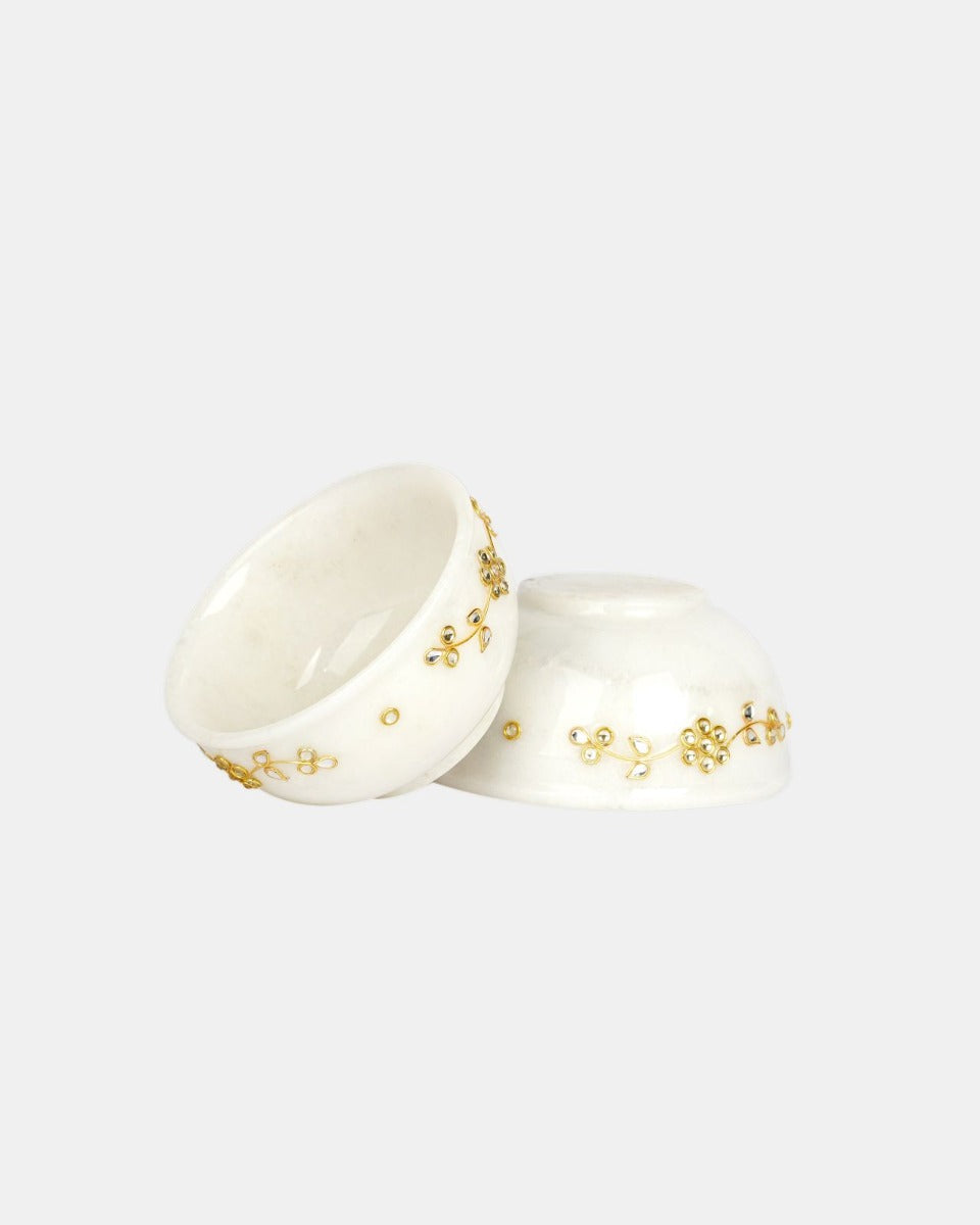 Marble Handcrafted Inlay Bowl Set of 2 — false