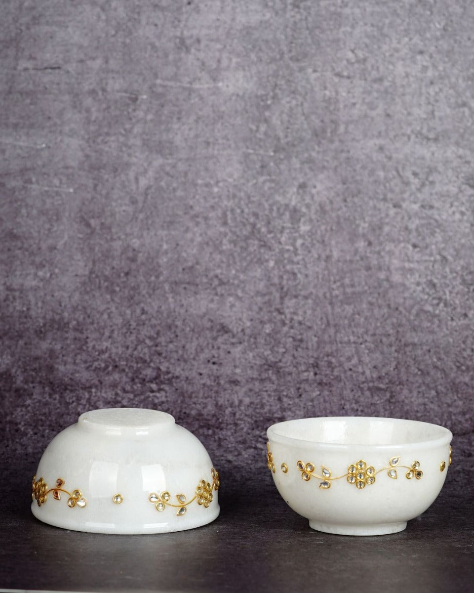Marble Handcrafted Inlay Bowl Set of 2 — false