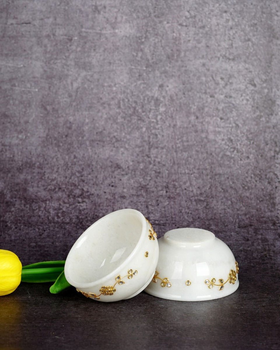 Marble Handcrafted Inlay Bowl Set of 2 — false
