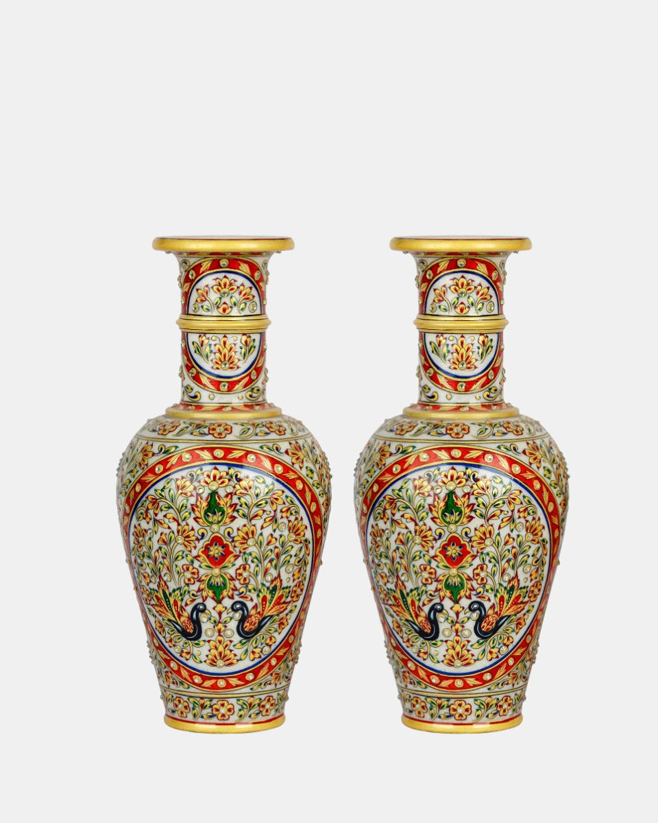 Handcrafted Marble Flower Vase 14 (One Piece) — false