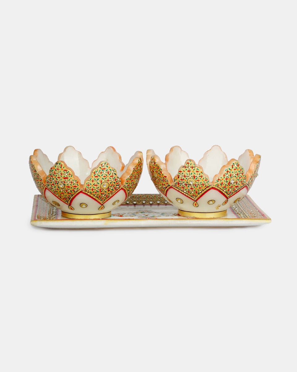Marble Handcrafted Decorative Bowl Set — false