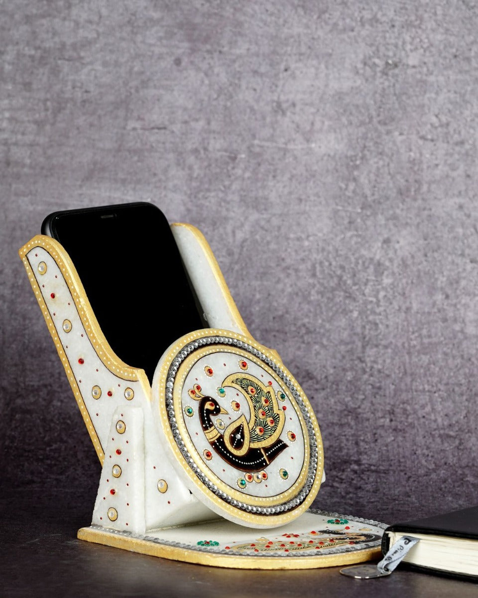 Marble Handcrafted Mobile Stand — false