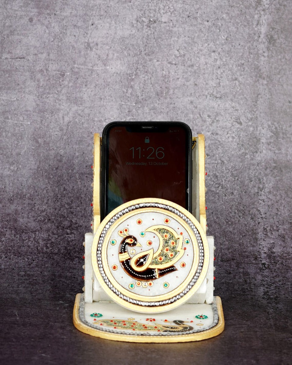 Marble Handcrafted Mobile Stand — false