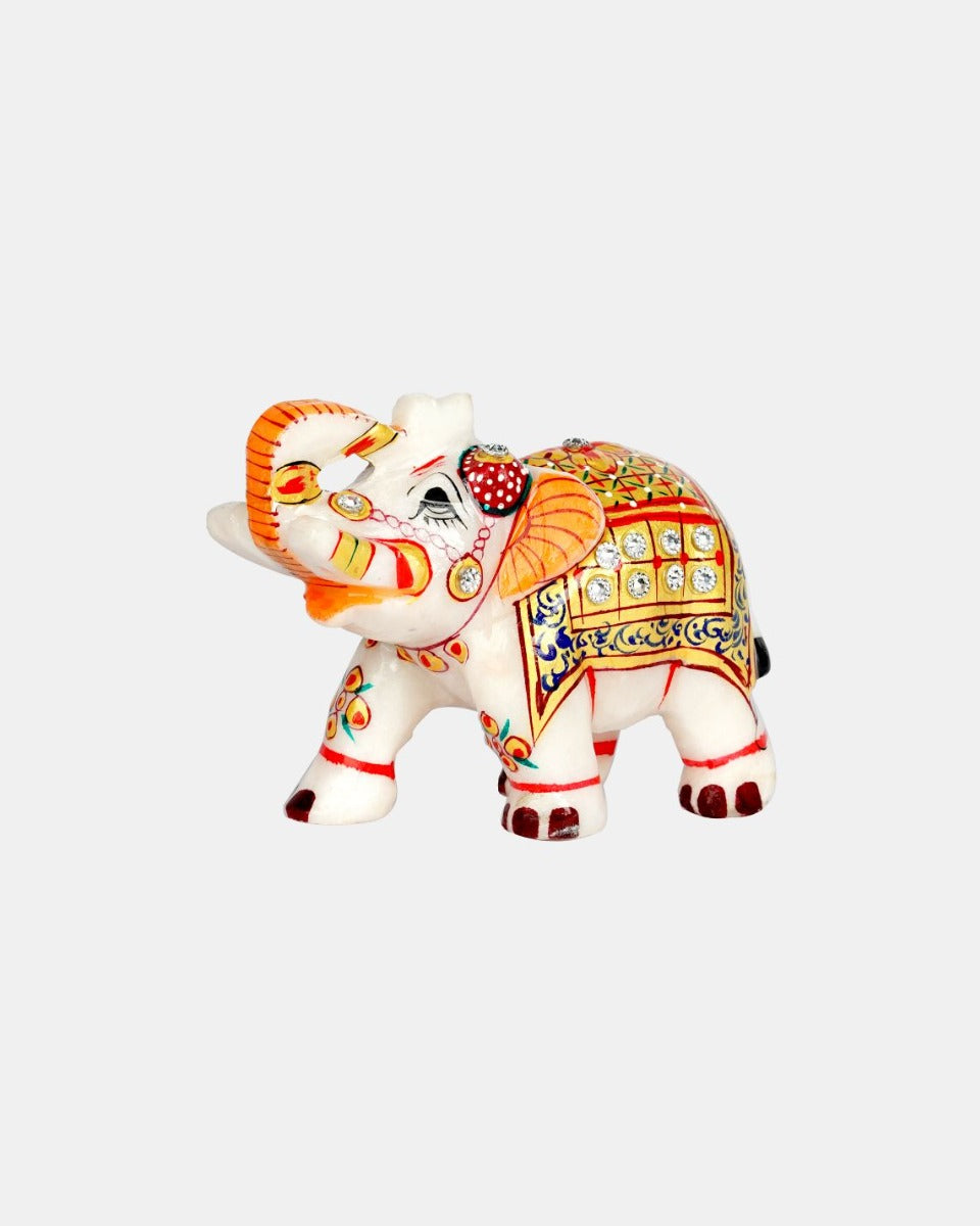 Marble Handcrafted Elephant Set of 2 — false
