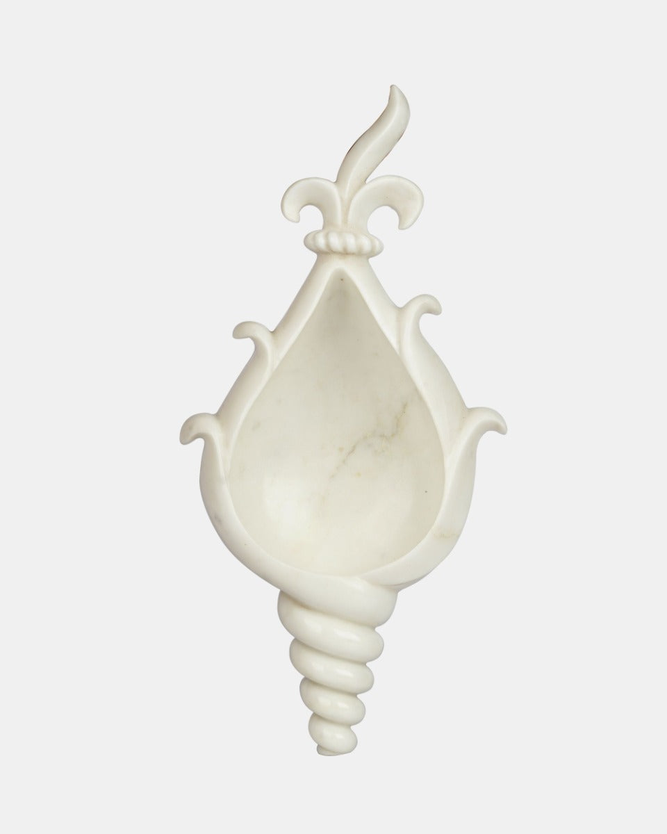 Marble Handcrafted Shell Shape Urli — false
