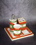 Marble Handcrafted Bathroom Accessories Set — false