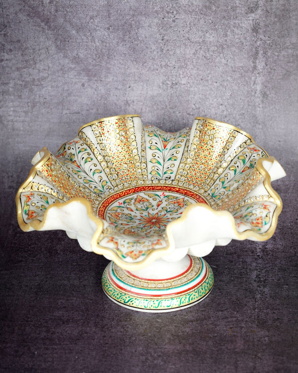 Marble Handcrafted Centre Table Bowl Stand — false