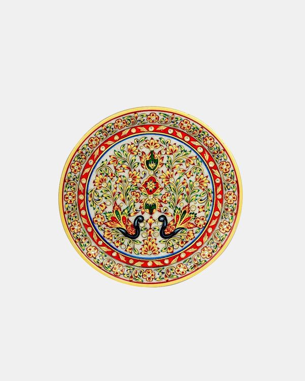 Marble Handcrafted Decorative Plate with Stand — false