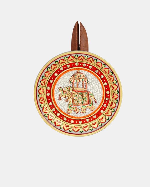 Marble Handcrafted Meenakari Work Plate — false