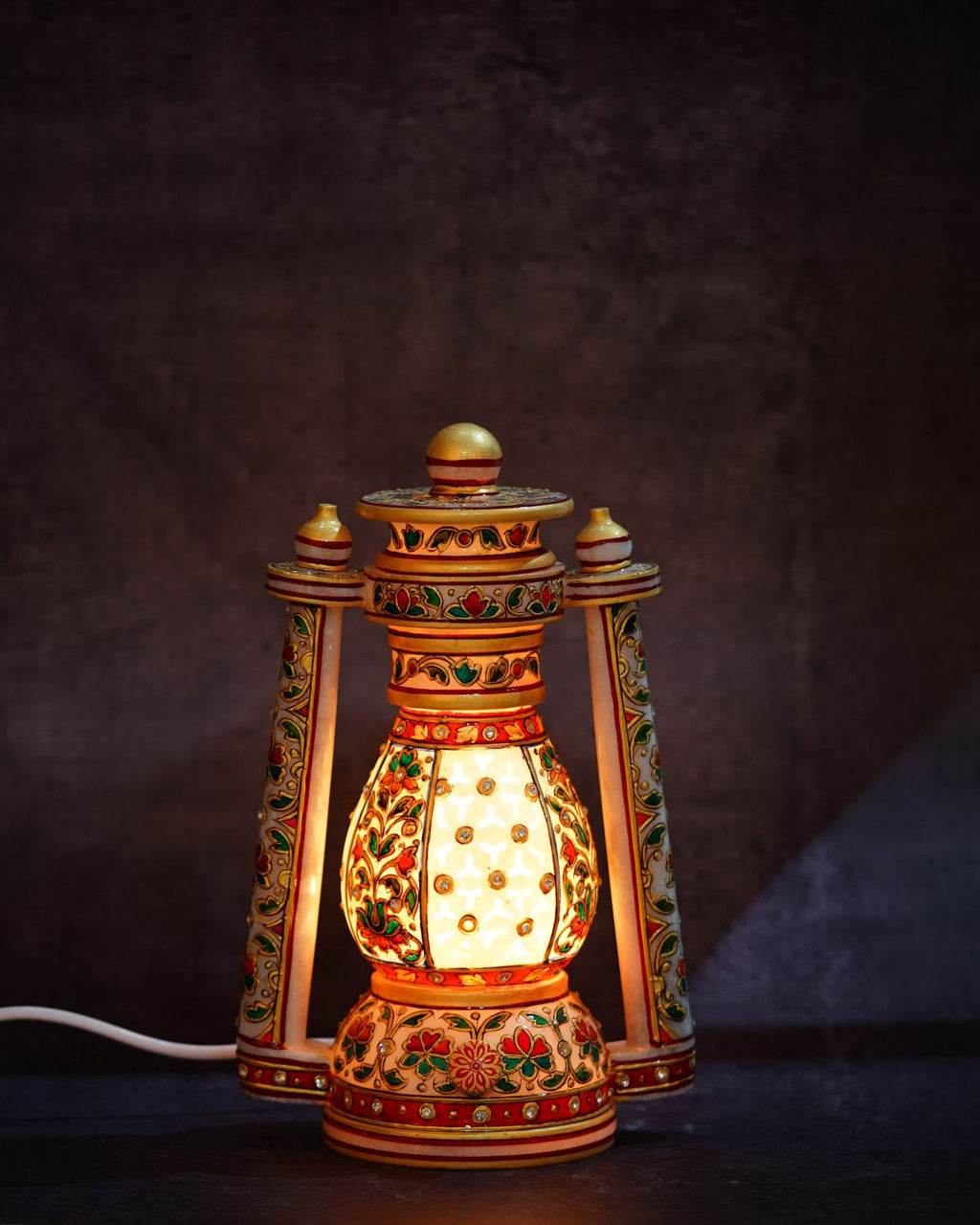 Marble Handcrafted Decorative Lamp — 10 inch