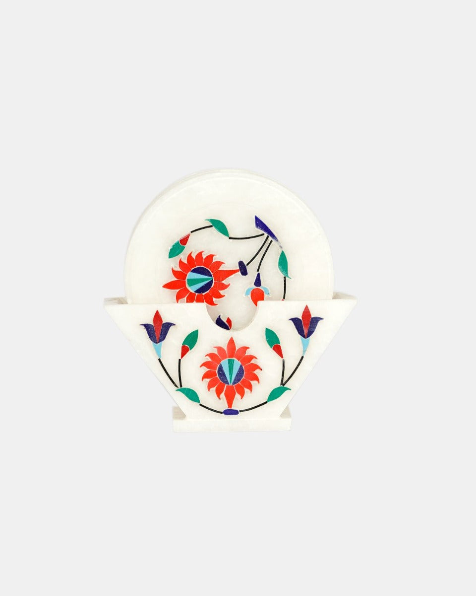 Marble Handcrafted Inlay Coasters — false