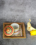 Marble Handcrafted Container Box with Tray — false