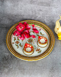 Handcrafted Marble Puja Thali — false