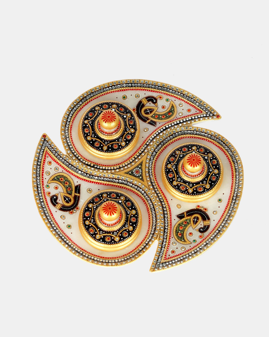 Handcrafted Marble Bowls with Stand — 9 inch