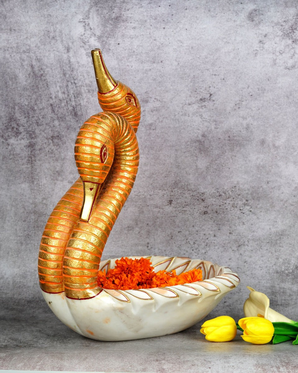 Marble Handcrafted Swam Urli — false
