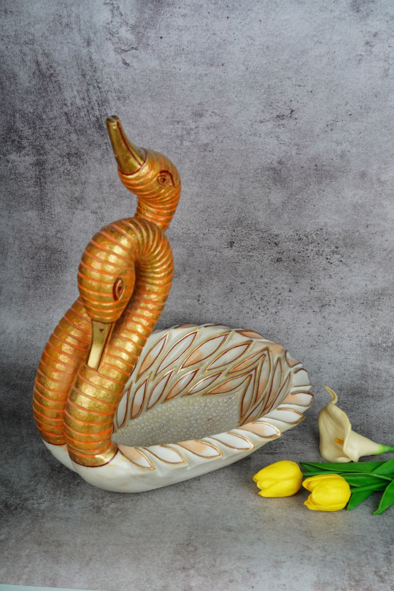 Marble Handcrafted Swam Urli — false