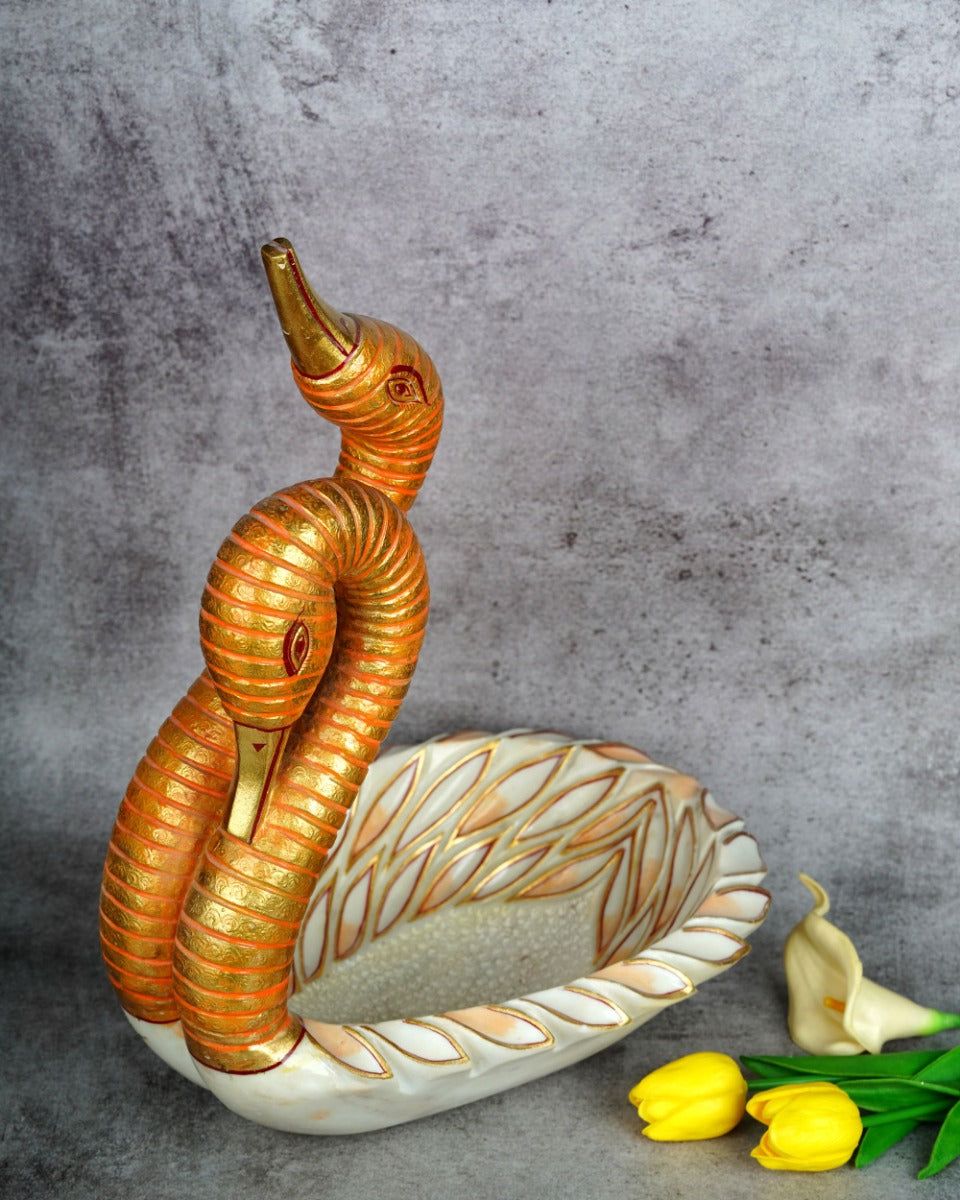 Marble Handcrafted Swam Urli — false