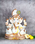 Marble Handcrafted Lord Ganesh Figurine — false
