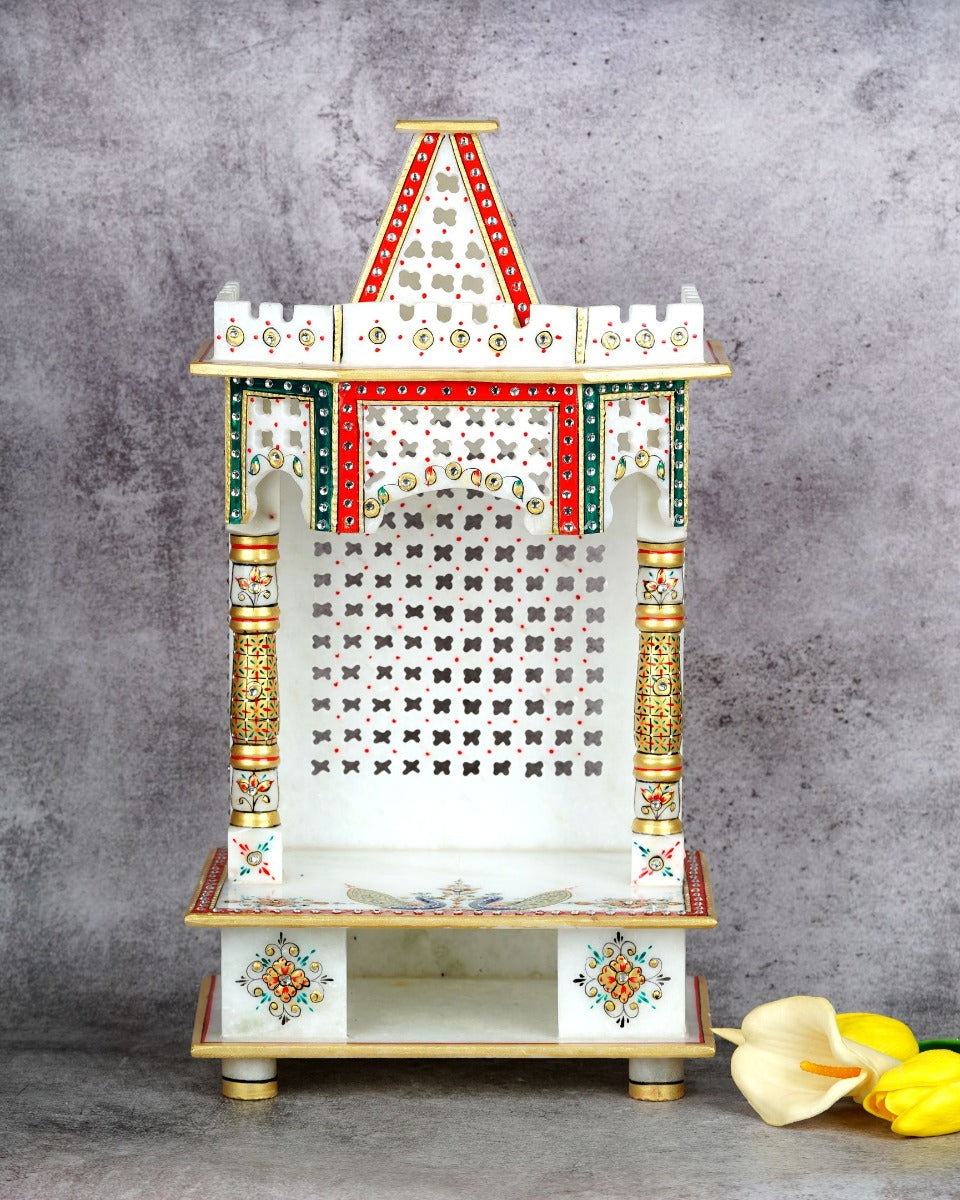 Handcrafted Marble Small Temple — false