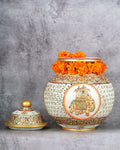 Handcrafted Fine Work Marble Pot — false