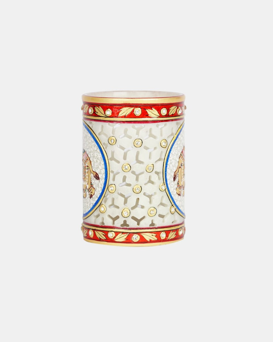 Marble Handcrafted Pen Stand — false
