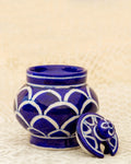 Blue Pottery- Handcrafted Condiment Jar — false