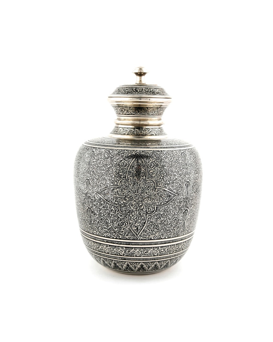 Handcrafted Marori Work Brass Pot — false