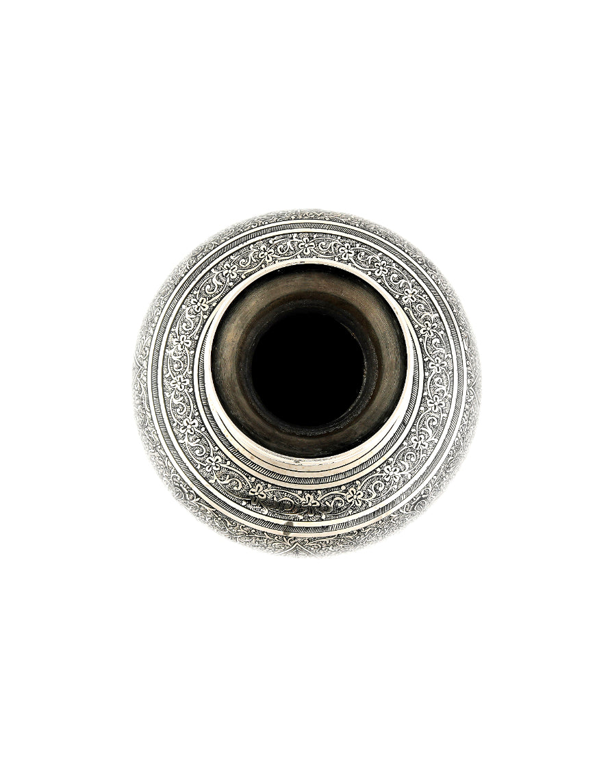 Handcrafted Marori Work Brass Pot — false