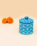 Blue Pottery - Handcrafted Sky Blue Cotton Jar — false