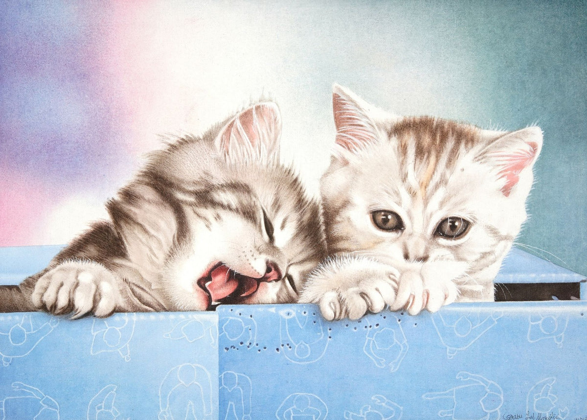 Two Kittens Canvas Painting (unframed) — false