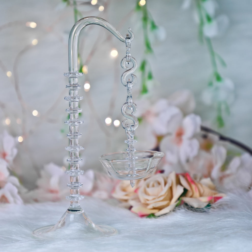 Crystal Handcrafted One Sided Swinging Lamp — false