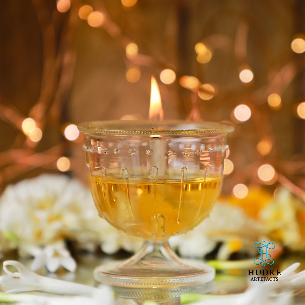 Crystal Handcrafted Designer Lamp Medium Size — false