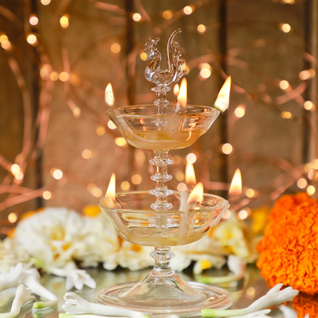 Handcrafted Duo Oil Lamp — false