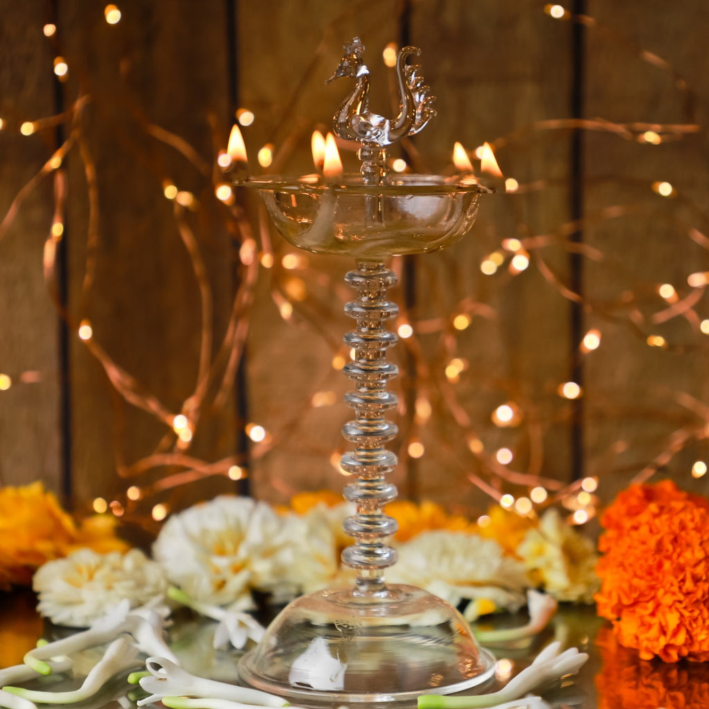 Crystal Handcrafted Elongated Oil Lamp — false