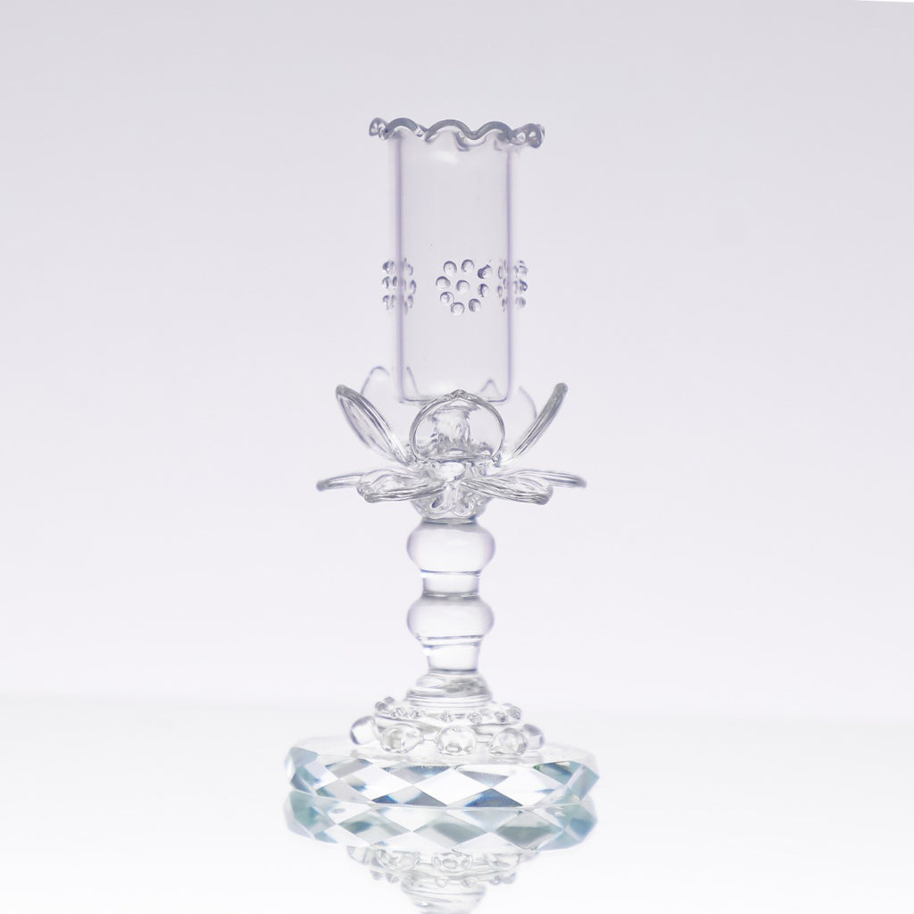 Crystal Handcrafted Candle Holder- Lotus Base — false