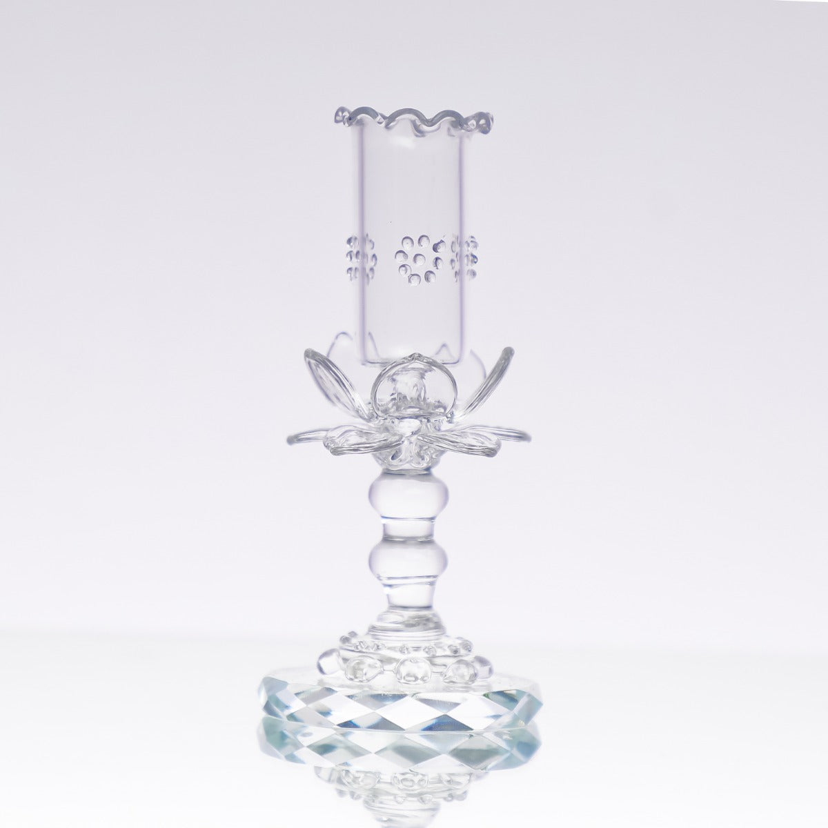 Crystal Handcrafted Candle Holder- Lotus Base — false