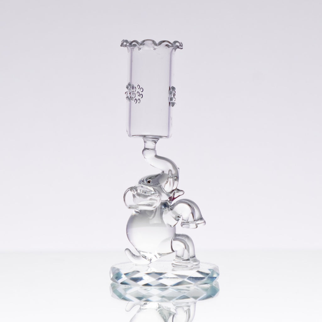 Crystal Handcrafted Candle Holder- Elephant Base — false