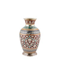 Brass Handcrafted Flower Vase — 6 inch, Dark Red