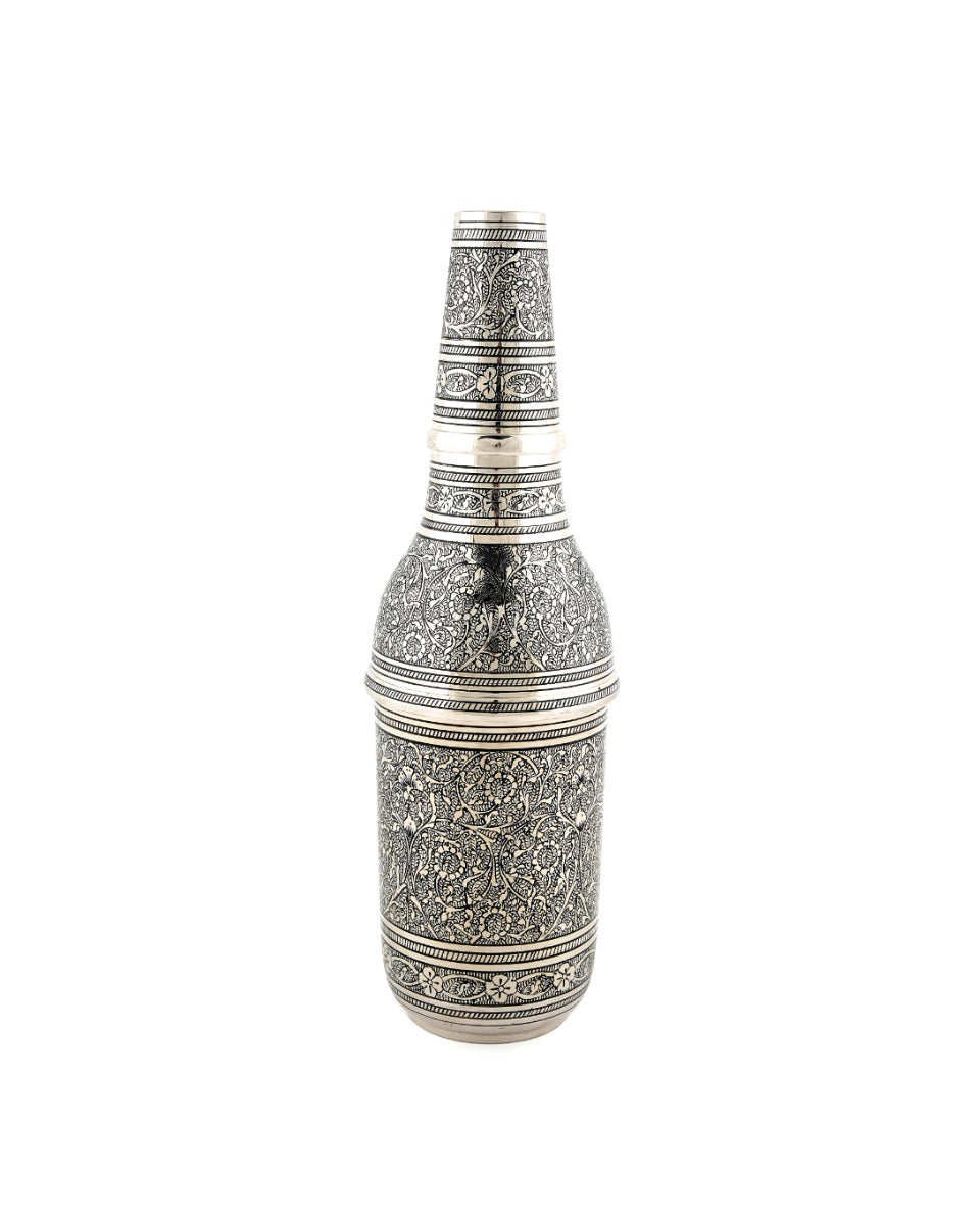 Brass Handcrafted Marori Work Champagne Bottle — false