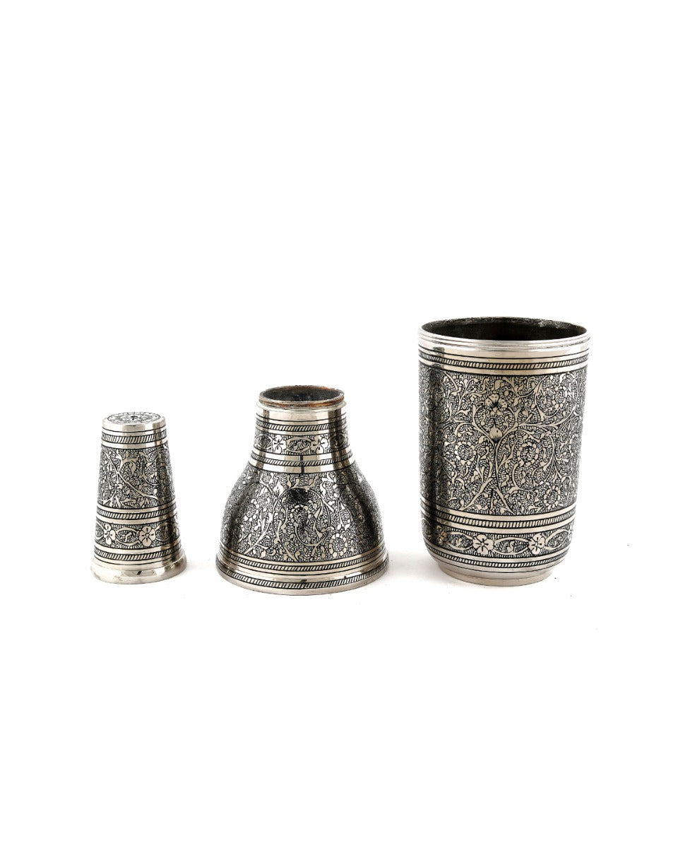 Brass Handcrafted Marori Work Champagne Bottle — false
