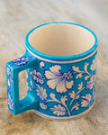 Blue Pottery- Handcrafted Coffee Mug(Sky Blue & White) — false