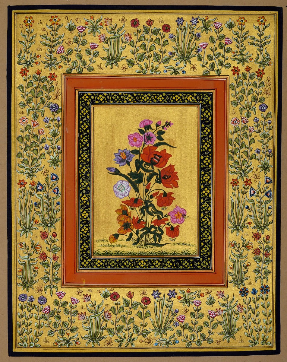 Flower Miniature Painting (unframed) — false