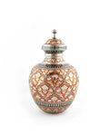 Brass Handcrafted Kalash Red — 6 inch