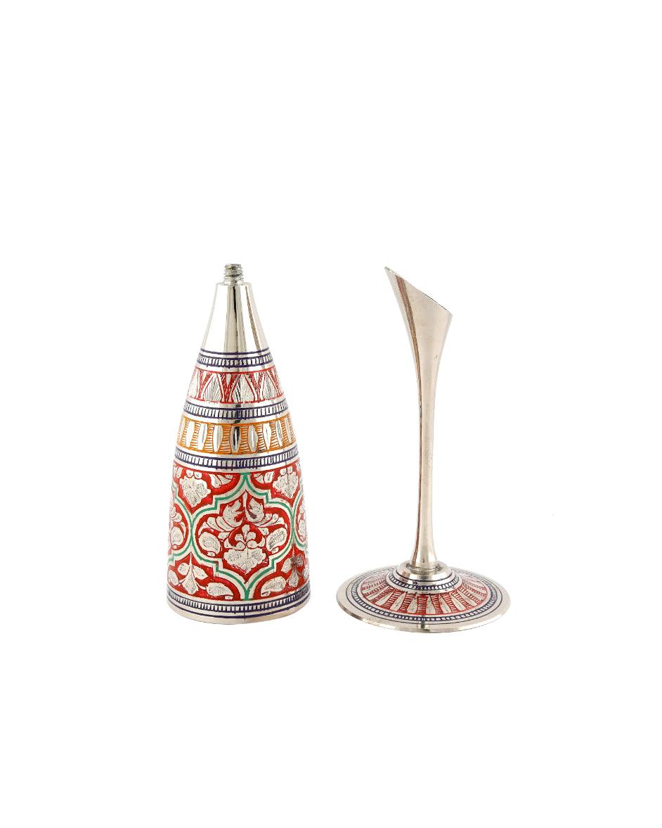 Brass Handcrafted Paimana Nepali Glass 9" — false