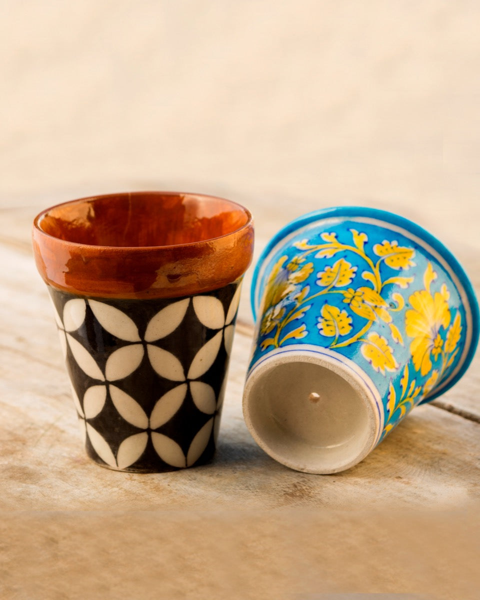 Blue Pottery- Black Color Handcrafted Planter — false