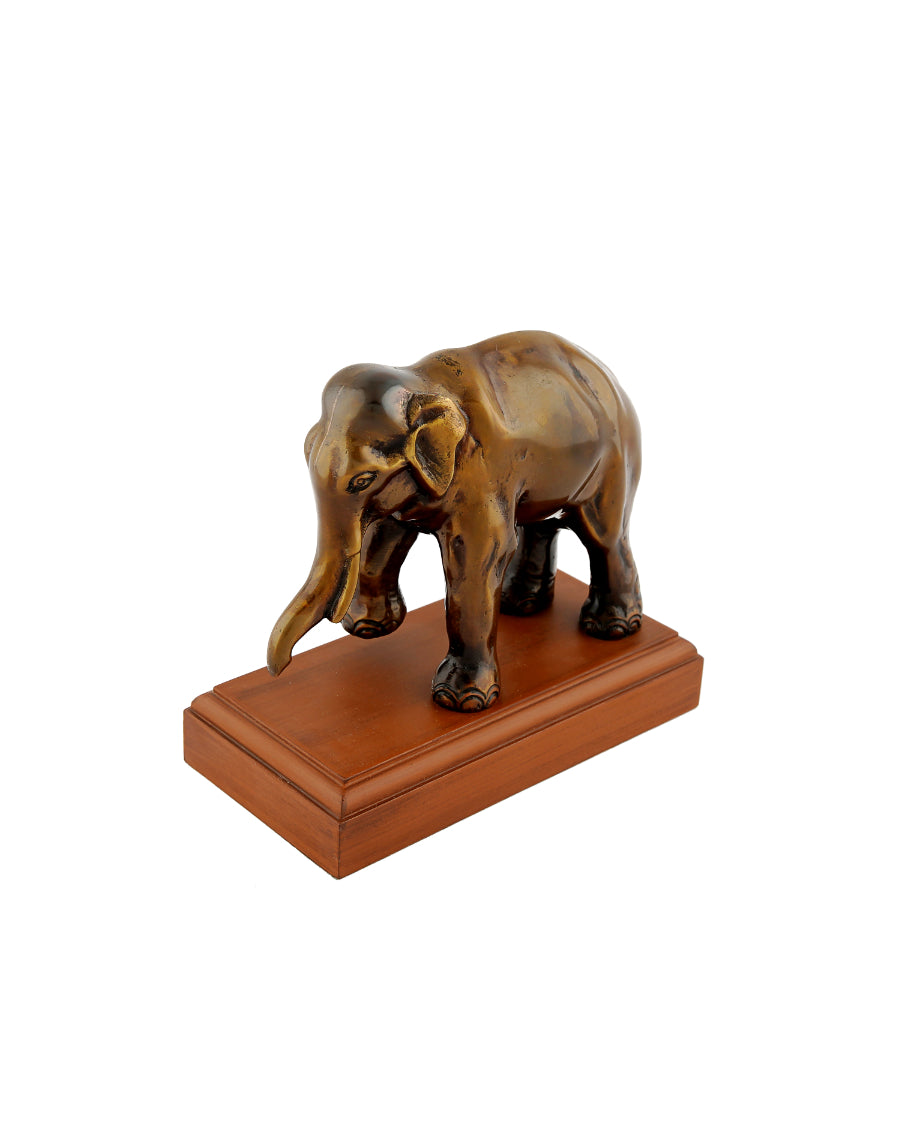 Brass Handcrafted Elephant on Stand — false